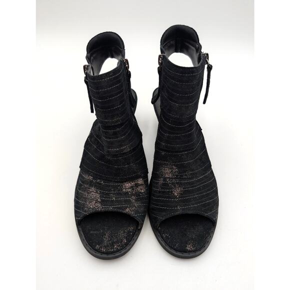 David Tate Sideview Block Heel Sandal Women's Black Metallic Size US9N EU39.5 - Picture 12 of 12